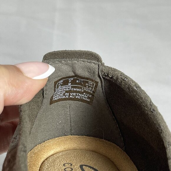 Clarks Women's Brown Leather Leopard Print Ultimate Comfort Round Toe Flats Shoe - Picture 8 of 8